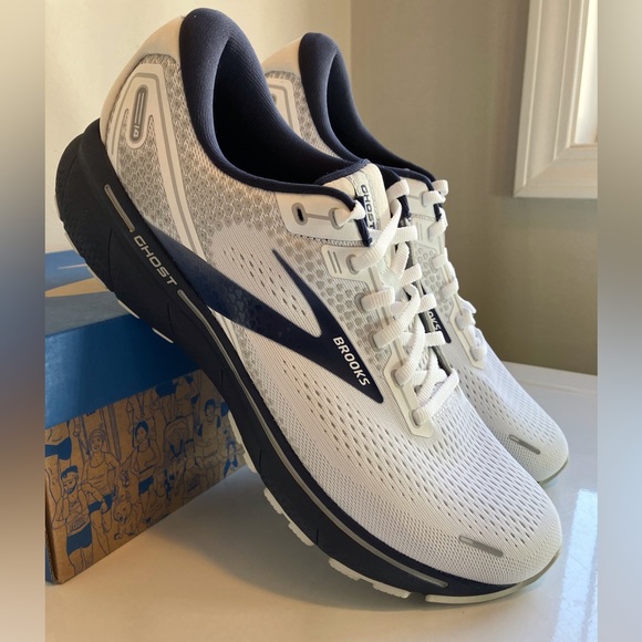 Brooks Other - Mens 11.5 Ghost 14 By Brooks Fabulous Cushion Insoles Blue Gray White NIB